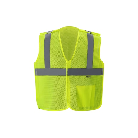 2W International Lime One Size Fits All* High Viz Economy Vest, Lime, Class 2 EN520C-2